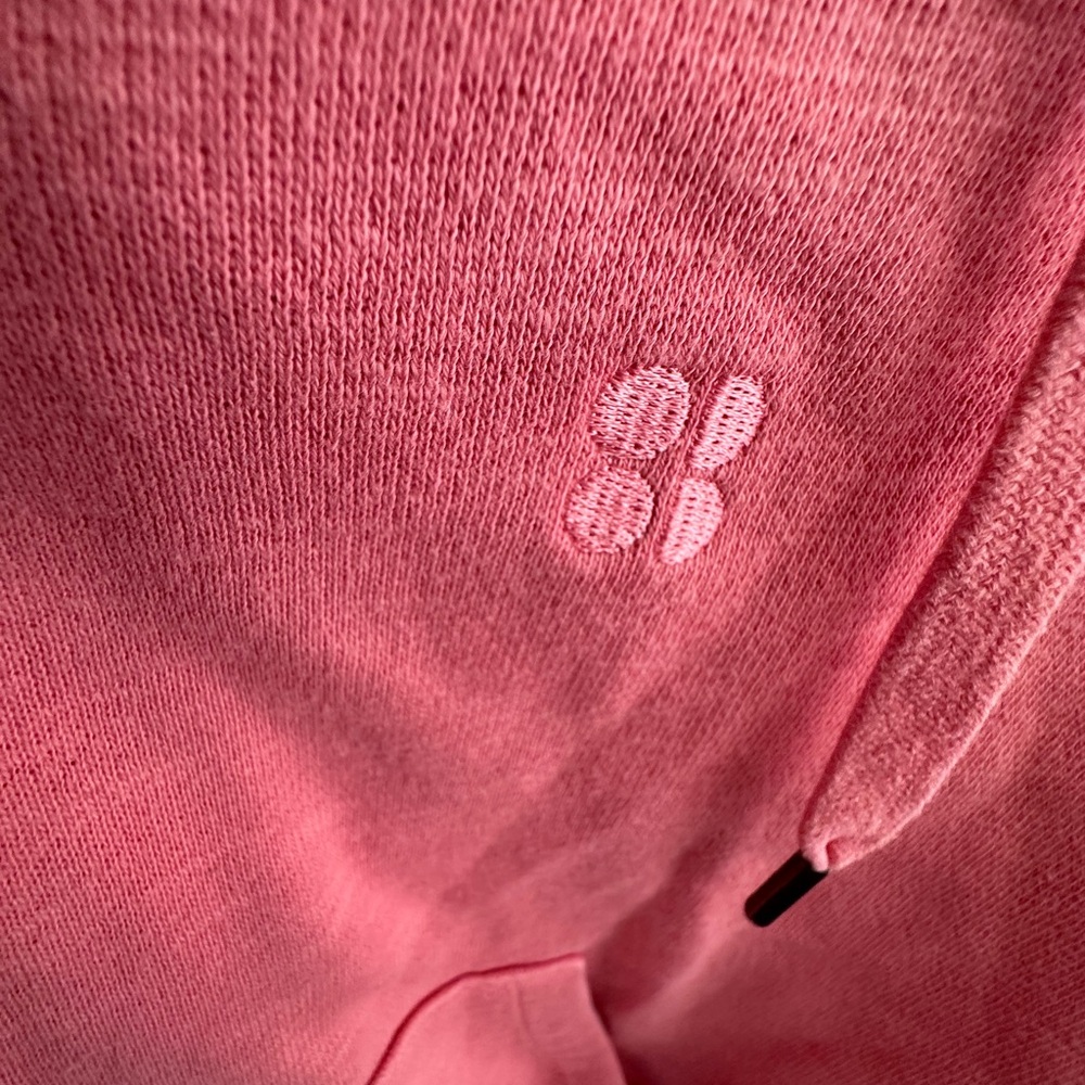 Sweaty Betty Essenrials zip through  Coral Hoodie - Picture 5 of 7